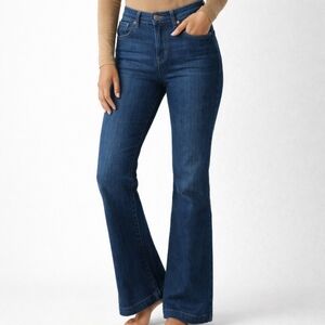 Adriano Goldschmied The Janis High Rise Dark Wash Flare Jean 28P